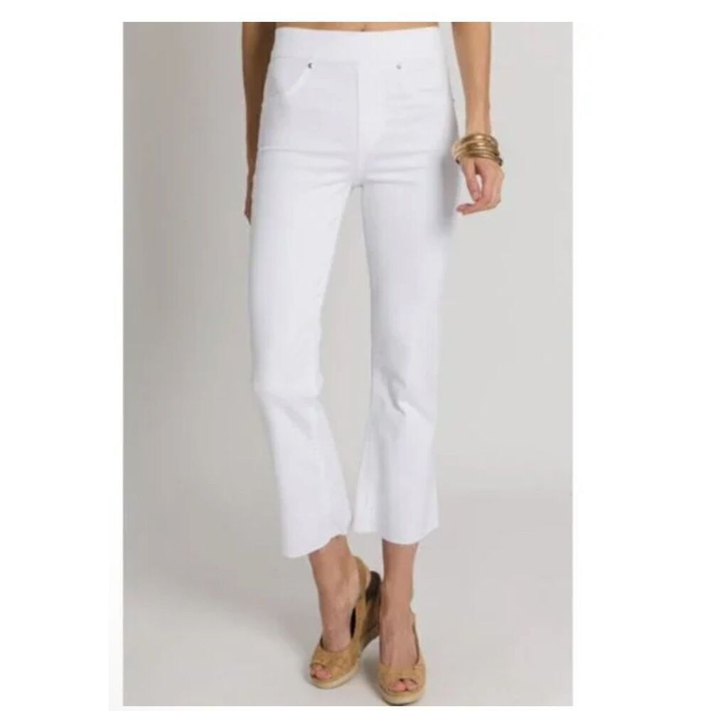 Spanx white flare jeans XS